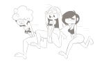 bikini_top bottomless breasts cleavage covering_crotch ed,_edd,_'n'_eddy embarrassed embarrassing feet freckles herny kanker_sisters lee_kanker marie_kanker may_kanker running tank_top