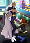 2_girls adult big_breasts boots brunette dark-skinned_female dark_skin dildo fellatio female_only interracial kitty_pryde marvel palcomix shadowcat storm_(x-men) teen teenage_girl white_hair x-men x-men_evolution young_adult yuri yuri_haven