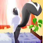  crossdressing furry gay girly nataly-b original original_character skunk 