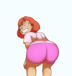 1girl ass_focus big_ass bike_shorts disney gif glasses loop mei_lee oddrich pixar red_hair scrabble007 shorts simple_background thick_thighs turning_red twerk twerking white_background