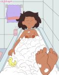 amphibia bath bathing bathroom bathtub breasts closed_eyes disney j8fraph mae_boonchuy mrs._boonchuy nipples nude oum_boonchuy rubber_duck soap soap_bubbles