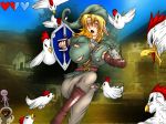 big_breasts breasts cucco genderswap link nintendo the_legend_of_zelda torn_clothes twilight_princess war-off-evil