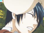  1boy 1girl ass ass_shake black_hair breast_smother breasts ciel_phantomhive gif kuroshitsuji mushroom ranmao 