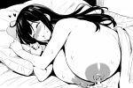  ai_art ai_generated artstyle_imitation bed bed_sheet bedroom blush breast_milk closed_eyes gigantic_breasts heart huge_breasts lactating lactation milk milking nipples nude nude on_bed original original_character self_upload sleeping sleepy sweatdrop takeda_hiromitsu_(ai_style) 