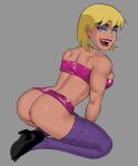  1girl 1girl alien alien_girl big_breasts blonde blonde_hair blue_eyes bob_cut breasts clones female_focus fit_female galatea high_res hourglass_figure huge_breasts muscular_female patreon patreon_paid patreon_reward s short_hair smile solo_female sunsetriders7 tagme 