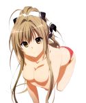 amagi_brilliant_park artist_request bikini brown_eyes brown_hair ribbon sento_isuzu topless