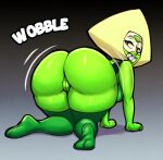  1girl 1girl 1girl all_fours ass big_ass blonde_hair bubble_butt dat_ass fat_ass female_only gem_(species) green_skin huge_ass large_ass looking_at_viewer looking_back n-kosi n-kosi_(coloring) peridot_(steven_universe) png pussy shortstack smile steven_universe thick_ass thick_thighs visor wide_hips 