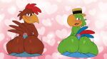 2020 absurd_res anthro ass avian bird blue_fur blush bottomless bubble_ass bubble_butt chicken chihuahua dat_ass disney edit faceless_male foursome galliform gallus_(genus) genitals half-closed_eyes heart_background hearts high_res hot_dogging jerseydevil jose_carioca king_nacho looking_at_viewer looking_back male male/male male_only miguel_(rainbow_butterfly_unicorn_kitty) narrowed_eyes open_mouth panchito_pistoles parrot penis phasianid quadruped rainbow_butterfly_unicorn_kitty teeth the_three_caballeros tongue toy_dog yaoi yaoi