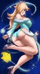 1girl 2022 absurd_res alluring ass ass_focus ass_shot back back_view blonde_hair blue_eyes breasts bubble_butt dat_ass echosaber female_only hair_over_one_eye high_res hips huge_ass huge_breasts long_hair luma mario_(series) nintendo princess_rosalina slim_waist super_mario_bros. thick_thighs thighs wide_hips