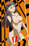 !! 1girl amagi_yukiko atlus baanin black_eyes black_hair blush breasts censored hairband long_hair nipples novelty_censor nude persona persona_4 solo