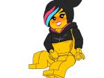  black_hair jacket leather lego masturbation the_lego_movie wyldstyle 