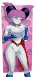 1girl 1girl big_breasts big_breasts breasts cosplay dc_comics female_only halloween halloween_costume holding_breast jinx power_girl power_girl_(cosplay) ravenravenraven teen_titans thick_thighs