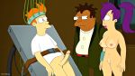  big_breasts big_penis bottomless breasts chainmale futurama hair hermes_conrad nude penis philip_j._fry pussy turanga_leela 