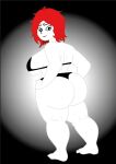 bare_shoulders barefoot big_ass big_breasts bikini goth looking_back red_hair ruby_gloom ruby_gloom_(character) thick_thighs thong