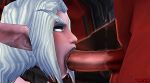 animated elf female gif glowing_eyes hair male night_elf oral oral_sex penis rexx_(artist) sex testicles veiny_penis video_games warcraft world_of_warcraft