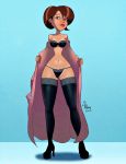 bra disney helen_parr stockings tagme the_incredibles thedirtymonkey thong underwear