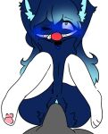 angelicflxkes blue_fur blush cyan_eyes gag original sophie_(angelicflxkes)