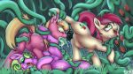  3_girls anus ass blonde_mane cum cum_in_mouth cum_in_pussy cum_inside cum_out_nose cutie_mark daisy_(mlp) earth_pony equid equine female flower_in_hair friendship_is_magic hasbro horse lily_(mlp) my_little_pony nude oral oral_penetration pink_fur pony ponypron pussy restrained roseluck roseluck_(mlp) sex tail tentacle_sex tentacles vaginal vaginal_penetration yellow_eyes 