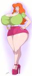  brown_eyes cousin_mel earrings gigantic_ass gigantic_breasts grandma_got_run_over_by_a_reindeer hand_on_hip hourglass_figure milf orange_hair sexy sexy_ass sexy_body sexy_breasts zetarok 