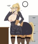  blonde_hair blue_eyes centaur centorea_shianus crowns gigantic_breasts monster_musume_no_iru_nichijou taur very_long_hair 