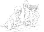 3girls ahoge arika_yumemiya barefoot breasts calpara calpara_shed cum cum_in_pussy cum_inside cum_while_penetrated erstin_ho feet footjob foreskin from_behind futa_on_futa futa_with_futa futanari mai_otome monochrome multiple_girls multiple_penises my-otome nina_wang no_testicles nude panties penetration penis phimosis sex squat squatting thighhighs underwear upskirt