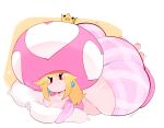 1girl ass ass_cleavage big_ass blonde_hair blush bottom_heavy bubble_ass bubble_butt bulumble-bee butt_crack crown curvaceous cute fat_ass fat_butt feet female_only full_of_gas fusion huge_ass hyper hyper_ass insanely_hot large_ass large_butt looking_at_viewer mario_(series) nintendo pajamas pillow princess_peach seductive seductive_smile sexy sexy_ass smelly_ass super_mario_bros. thick_ass thick_thighs thighs toadette voluptuous wide_hips