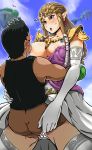 1boy 1girl ass blush boris_(noborhys) breasts censored crossover elbow_gloves gloves hetero large_breasts little_mac navel nintendo noborhys pixiv_manga_sample pointy_ears princess_zelda punch-out!! sex super_smash_bros. sweat the_legend_of_zelda vaginal