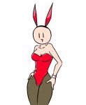 1girl art bunny_costume bunny_ears bunny_girl bunnysuit reference_work simple_background simple_face