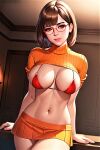 big_breasts glasses micro_bra miniskirt scooby-doo velma_dinkley