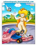 1girl mario_kart nude princess_peach sakurakasugano super_mario_bros.