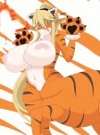  blonde_hair blue_eyes centaur centorea_shianus crowns gigantic_breasts monster_musume_no_iru_nichijou taur very_long_hair 