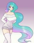 1girl friendship_is_magic my_little_pony panties princess_celestia scorpdk stockings sweater