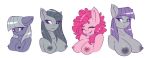 4girls anthro breasts friendship_is_magic harmoniousrain limestone_pie marble_pie maud_pie my_little_pony nipples pinkie_pie topless