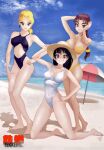  3_girls 3girls bandai_namco beach bikini bikinis black_hair blonde_female blonde_hair braided_hair braided_ponytail breasts brown_hair brunette female_only fighting_game jun_kazama kazama_jun legs long_hair medium_hair michelle_chang namco namco_bandai nina_williams ponytail shoulder_length_hair systemst91 tekken tekken_1 tekken_2 tekken_3 tekken_4 tekken_5_dark_resurrection tekken_7 tekken_8 tekken_tag_tournament_2 twitter 