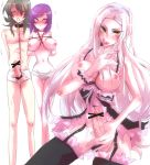  allelujah_haptism big_breasts bondage frills futanari gundam gundam_00 marie_parfacy momoka_(pixiv_id_13873) monochrome pink_hair rule_63 soma_peries tieria_erde white_background 