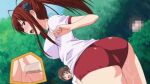  10s 2girls anal_fingering ass blush brown_hair buruma female_only fingering first_porn_of_character first_porn_of_franchise gif looking_back multiple_girls remote_transfer yokujou_bazooka 