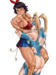  2_girls ass bear_hug big_ass big_breasts blonde_hair breasts capcom catfight clothed_female crossover dark-skinned_female dark_skin eyes female_focus female_only josie_rizal long_hair namco nutro rainbow_mika short_hair street_fighter t-back_thong tekken thick_thighs thighs twin_tails video_game_character video_game_franchise wrestling_mask wrestling_outfit 