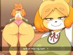 2_girls 2girls absurd_res animal_crossing anthro ass bent_over big_ass big_breasts black_nose blush_stickers breasts brown_eyes bubble_butt canine clothed clothing derpybelle desk domestic_dog english_text female female_only fur furry furry_female furry_only hi_res huge_ass indoors isabelle_(animal_crossing) jhenightfox looking_at_viewer mammal morebie multiple_girls nintendo panties pantyshot pink_panties qzk_forte sexy sexy_ass sexy_body sexy_breasts shih_tzu signature skirt_caught_on_tail smelly_ass smile tail text thick_thighs underwear upskirt wide_hips yellow_body yellow_fur