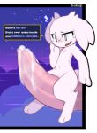 1girl anthro bakap bodily_fluids cave_story cum english_text fur genital_fluids genitals hand_on_face lagomorph male male/female mammal mimiga nose_scar nude open_mouth penis pussy size_difference sue_sakamoto text white_body white_fur