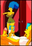 bart_simpson croc_(artist) erect_nipples erect_penis huge_breasts huge_penis imminent_incest imminent_sex incest marge_simpson masturbation negligee pubic_hair pussy see-through sleepwalking the_simpsons thighs