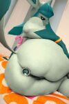  female_only furry furry_female furry_only glaceon looking_at_viewer plug pokemon roussil97 