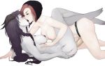 2_girls big_breasts closed_eyes dildo dildo_in_vagina dragon fiora fiora_(league_of_legends) half-dragon half_dragon horns league_of_legends shyvana_(league_of_legends) yuri