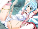  angel angel_wings blue_hair breasts cum cum_on_body cum_on_self cute empty_eyes futanari halo makai_tenshi_djibril makai_tenshi_jibril tentacle tentacle_on_futa tentaclejob wings 