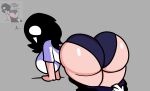  anon ass big_ass black_head jp20414(artist) mystery_(roses_arcaned) pants reference_image thick 