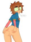  1boy angelabaddiees boy_pussy brown_hair cuntboy harold_(tdi) male total_drama_island trans_male 