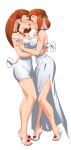  2_girls ann_possible big_breasts breasts bride disney disney_channel dress female_only full_body high_heels incest kim_possible kimberly_ann_possible kissing mother_&amp;_daughter omiiverse orange_hair wedding_dress wedding_ring wife_and_wife yuri 