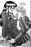  2futas behind_moon big_breasts doujinshi dulce_room_2 english_text fellatio futanari_on_futanari incest monochrome q_(artist) school_uniform schoolgirl stockings transformation translated yuri 