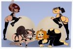  2024 2d 2d_(artwork) 4girls accurate_art_style ambyva ass ass_up ball_gag bdsm_gear bdsm_outfit bondage crossover dexter&#039;s_laboratory eva_(tdi) fishnet_legwear fishnet_stockings fishnets judy_abbott latex midge morag_(the_loud_house) multiple_girls on_all_fours smoking the_loud_house total_drama_island twelve_forever 