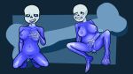  1girl 2020s 2023 2d 2d_(artwork) animated_skeleton anterior_nasal_aperture blue_body blue_breasts blue_pussy bottom_sans breast_grab breasts completely_nude completely_nude_female digital_media_(artwork) drooling ectobody ectobreasts ectotongue female_only female_sans fingering fingering_pussy fingering_self genderswap genderswap_(mtf) genital_fluids genitals grabbing_own_breast kneeling masturbation monster multiple_views navel nipples nude nude_female pussy pussy_juice russianfig sans sans_(undertale) skeleton solo_female submissive tears tongue tongue_out uke_sans undead undertale undertale_(series) vaginal vaginal_fingering vaginal_masturbation video_game_character video_games 