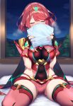  1girl ai_generated big_breasts breasts female_focus female_only high_res necromancer_(artist) patreon patreon_paid patreon_reward pyra red_eyes red_hair short_hair solo_female stable_diffusion xenoblade_(series) xenoblade_chronicles_2 